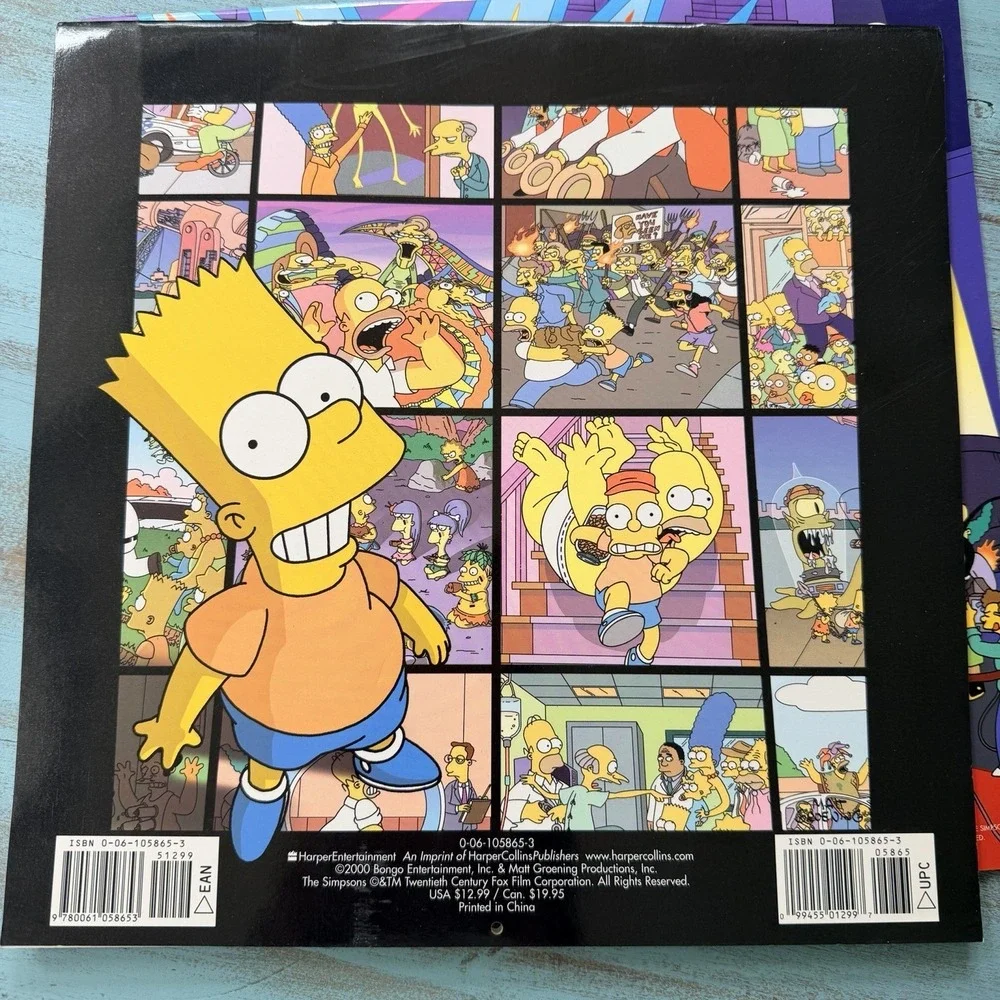 The Simpson's Vintage Calendar Lot 2000-2002 Matt Groening Bongo Fun Bart